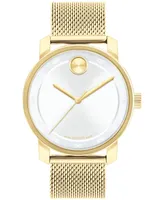 Movado Men's Bold Access Swiss Quartz Ionic Plated Light Gold Steel Watch 41mm - Gold