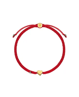 Karma and Luck Enchanting Love - Red String Gold Heart Charm Bracelet