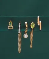 Audrey by Aurate Green Tourmaline Chain Front to Back Drop Earrings (1/2 ct. t.w.) in Gold Vermeil, Created for Macy's