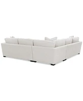 Nightford 111" 3-Pc. Fabric L Sectional, Created for Macy's