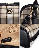 Giani Bernini Saffiano Plaid Dome Satchel, Created for Macy's