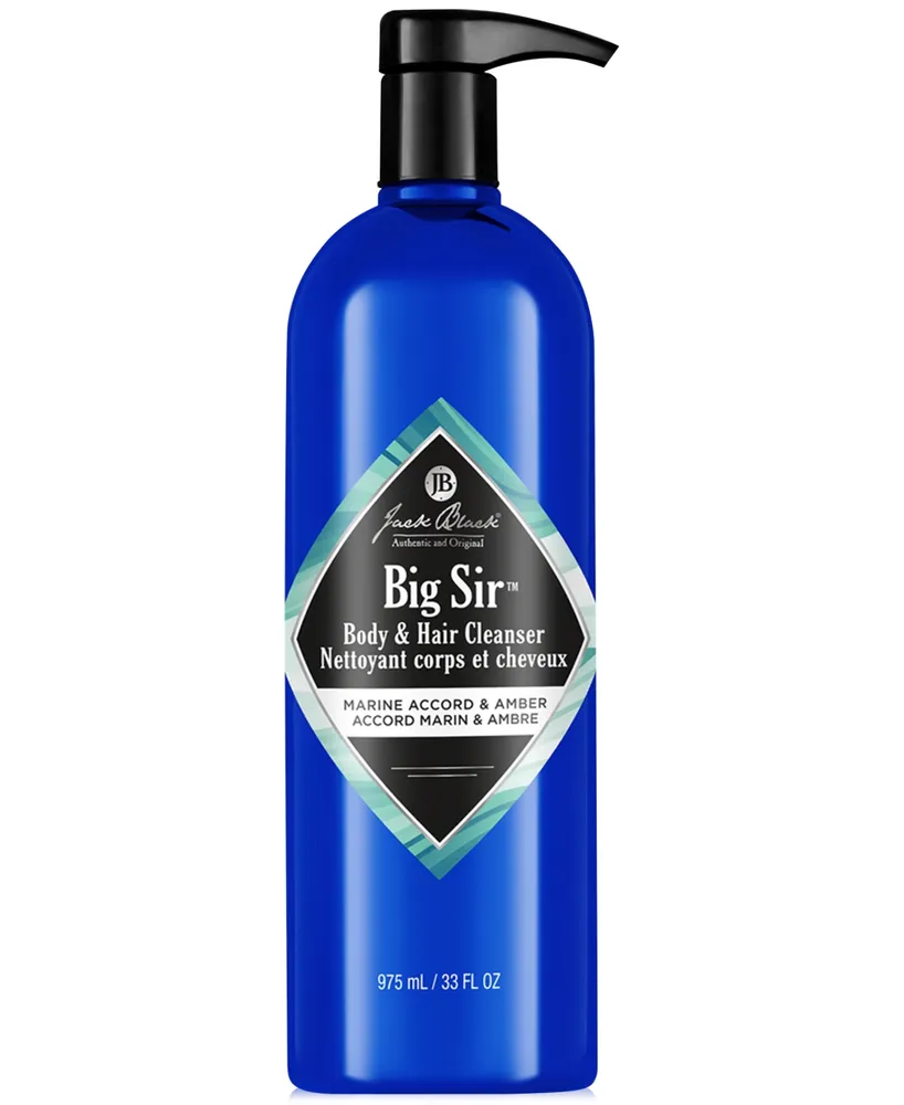 Jack Black Big Sir Body & Hair Cleanser With Marine Accord & Amber, 33 oz.