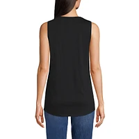 Lands' End Women's Petite Supima Cotton Tunic Tank Top