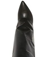 Madden Girl Evander Wide-Calf Fold-Over Cuffed Knee High Wedge Dress Boots