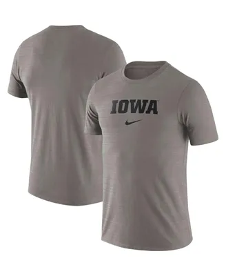 Men's Nike Heather Gray Iowa Hawkeyes Team Issue Velocity Performance T-shirt