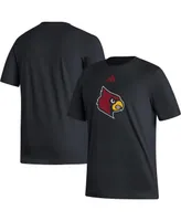 Men's adidas Black Louisville Cardinals Logo Fresh T-shirt