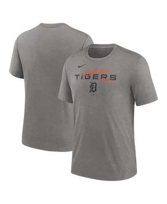 Men's Nike Heather Charcoal Detroit Tigers We Are All Tri-Blend T-shirt