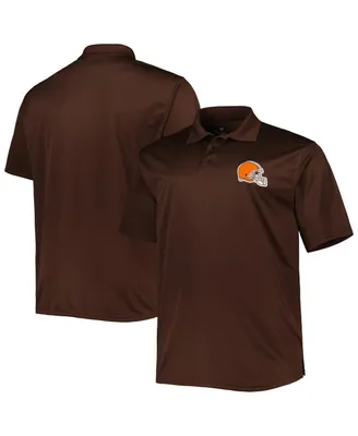 Men's Brown Cleveland Browns Big and Tall Birdseye Polo Shirt