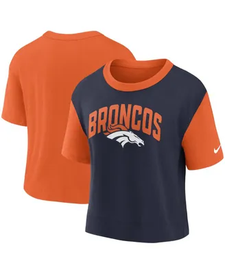 Women's Nike Orange, Navy Denver Broncos High Hip Fashion T-shirt