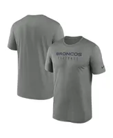 Men's Nike Heather Gray Denver Broncos Sideline Legend Performance T-shirt