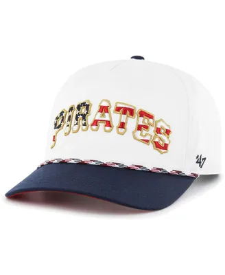 Men's '47 Brand White Pittsburgh Pirates Flag Script Hitch Snapback Hat