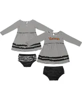 Girls Infant Colosseum Black Texas Longhorns Whoville Dress and Bloomer Set