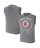 Men's Darius Rucker Collection by Fanatics Charcoal Atlanta Braves Muscle Tank Top