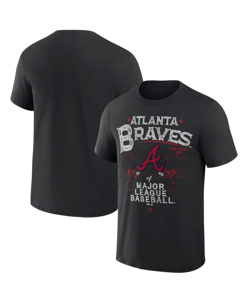 Men's Darius Rucker Collection by Fanatics Black Atlanta Braves Beach Splatter T-shirt