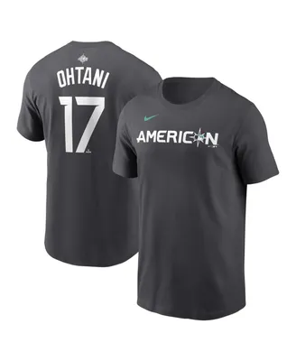 Men's Nike Shohei Ohtani Anthracite American League 2023 Mlb All-Star Game Name and Number T-shirt