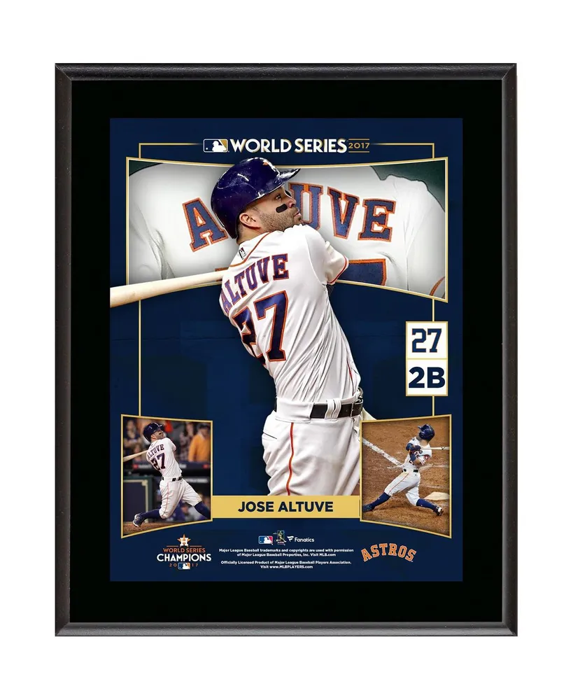 Jose Altuve Houston Astros 2017 Mlb World Series Champions 10.5" x 13" Sublimated Plaque