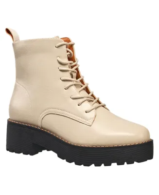 French Connection Women's Grace Lace-Up Combat Boots