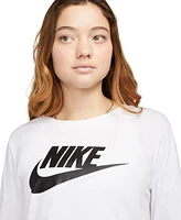 Nike Women's Sportswear Essentials Long-Sleeve Logo T-Shirt