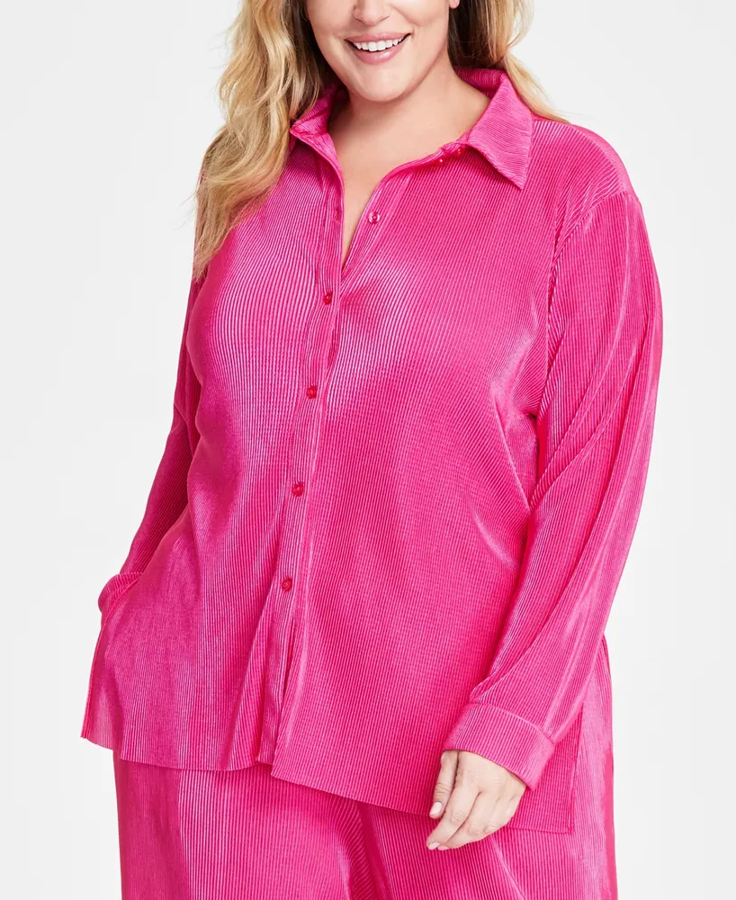 UO Solid Drape Button-Down Shirt
