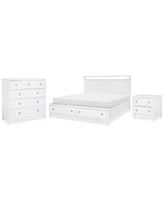 Summerland 3pc Bedroom Set (California King Panel Storage Bed, Chest, Nightstand)