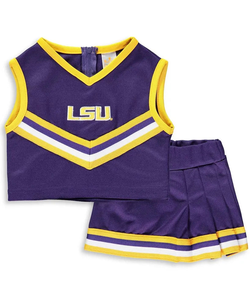 Toddler Girls Purple Lsu Tigers Two-Piece Cheer Set