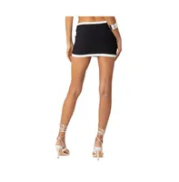 Women's Sutton contrast ribbed mini skirt