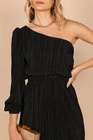 Petal and Pup Women's Pontee One Shoulder Pleated Midi Dress