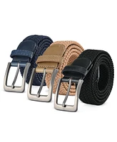 Gallery Seven Big & Tall Elastic Braided Stretch Belt Pack of 3