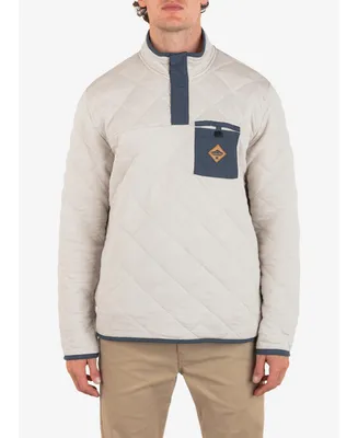 Hurley Men's Middleton Quilted 1/4 Snap Fleece Sweatshirt