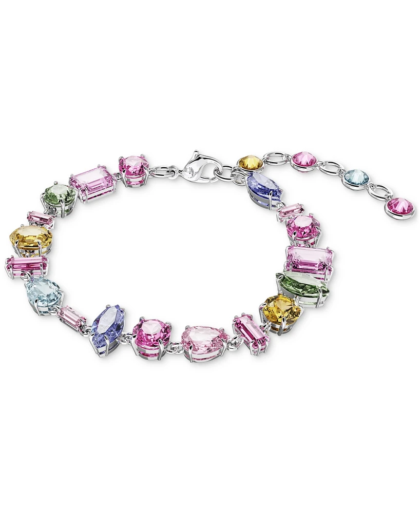 Swarovski Rhodium-Plated Multicolor Crystal Flex Bracelet