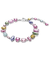 Swarovski Rhodium-Plated Multicolor Crystal Flex Bracelet