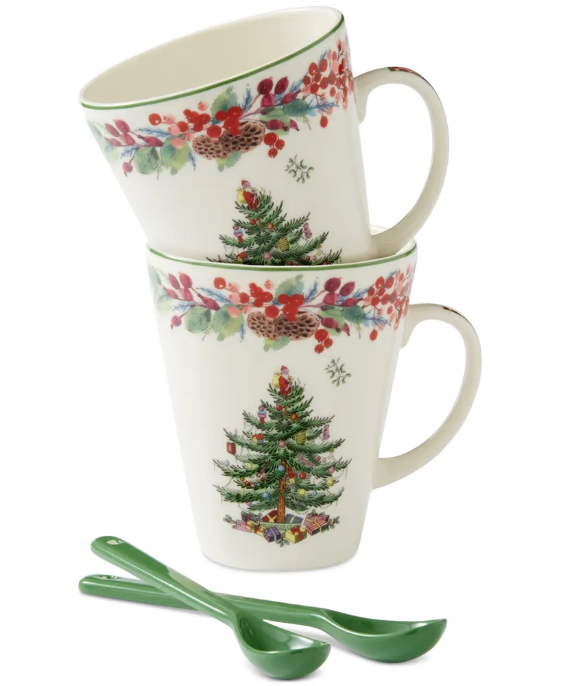 Spode Christmas Tree Annual 2023 Mug & Spoon 4-Pc. Set, Created for Macy's