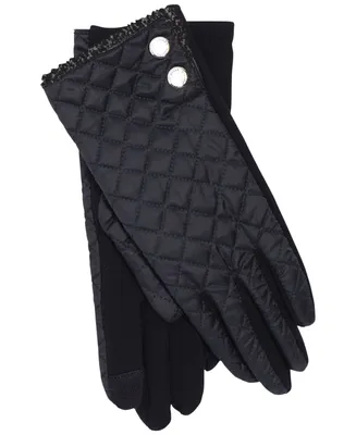 Lauren Ralph Printed Barn Gloves with Faux Sherpa