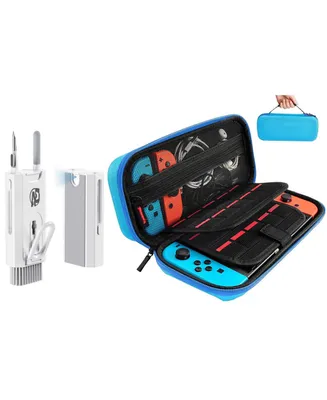 Bolt Axtion Switch Carrying Case Compatible with Nintendo Switch/Switch Oled with Cleaning Kit