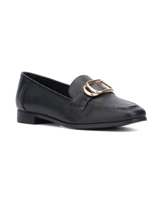 New York & Company Women's Ramira- Slip-On Metal Accent Loafers