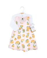 Hudson Baby Toddler Girls Cotton Dress and Cardigan 2pcSet