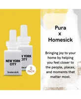 Pura Homesick - New York City - Home Scent Refill - Smart Home Air Diffuser Fragrance - Up to 120-Hours of Luxury Fragrance per Refill