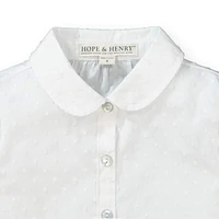 Hope & Henry Baby Girls Peter Pan Collar Top