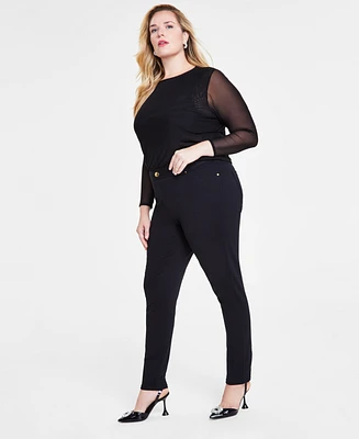 I.n.c. International Concepts Plus Skinny Ponte Pants, Created for Macy's