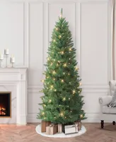 Puleo 7' Pre-Lit Carson Artificial Pine Tree