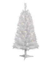 Puleo 3' Pre-Lit Snow Ridge Artificial Fir Tree