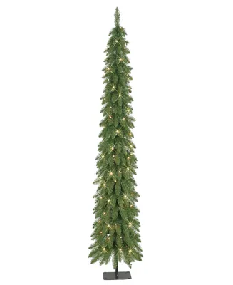 Puleo 6' Pre-Lit Alpine Artificial Pencil Tree