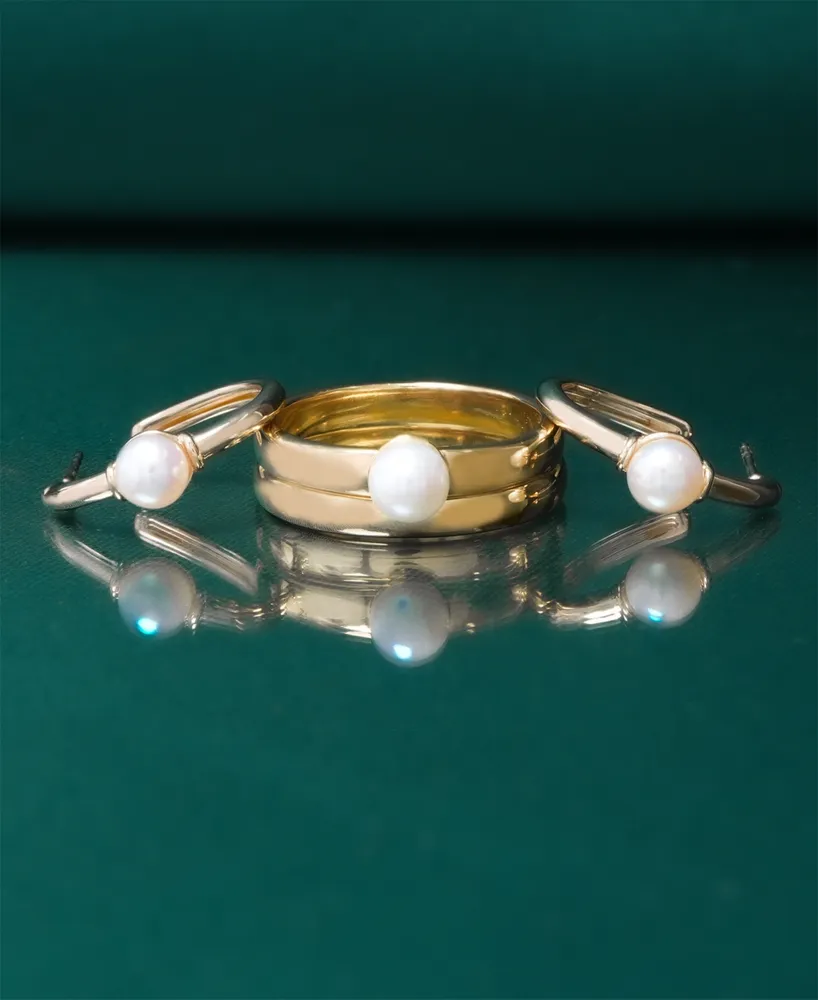 Audrey by Aurate Cultured Freshwater Pearl (5mm) Ring Gold Vermeil, Created for Macy's