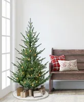 Puleo 4.5' Pre-Lit Hillside Spruce Artificial Tree