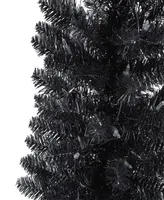 Puleo 6' Pre-Lit Tinsel Artificial Tree