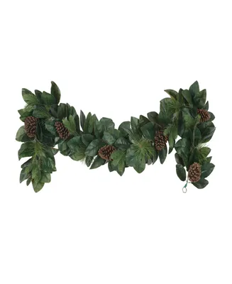 Puleo 6' x 9" Garland with Magnolia Leaves