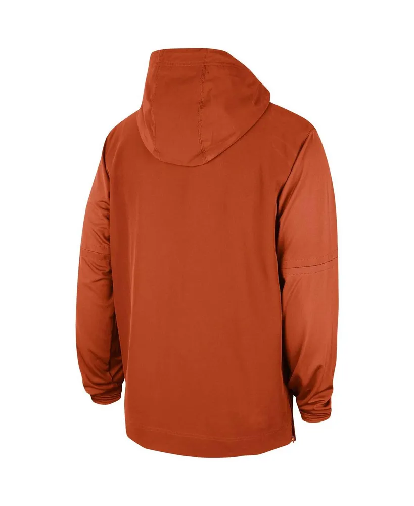 Men's Nike Orange Clemson Tigers 2023 Coach Half-Zip Hooded Jacket