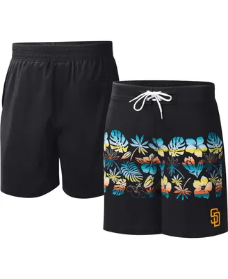 Men's G-iii Sports by Carl Banks Black San Diego Padres Breeze Volley Swim Shorts