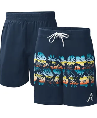 Men's G-iii Sports by Carl Banks Navy Atlanta Braves Breeze Volley Swim Shorts