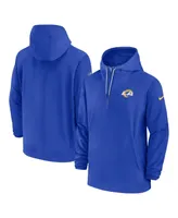 Men's Nike Royal Los Angeles Rams Sideline Quarter-Zip Hoodie